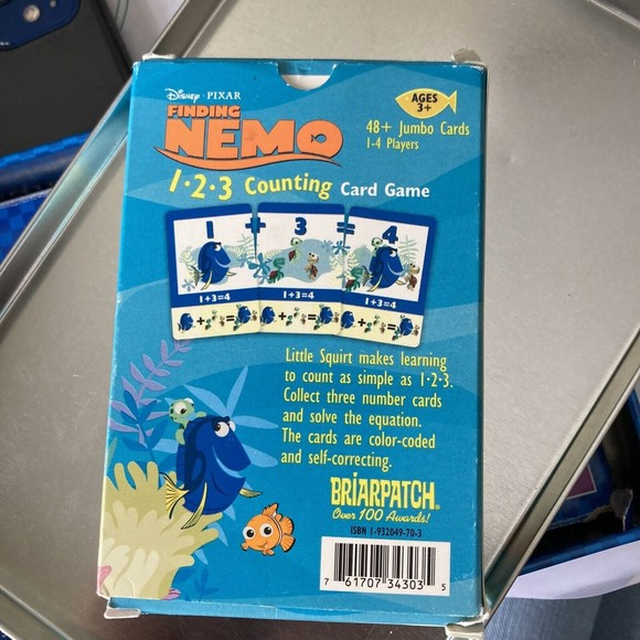 Disney Finding Nemo 1 2 3 Counting Card Game 48 Cards Open Box - Picture 2 of 4